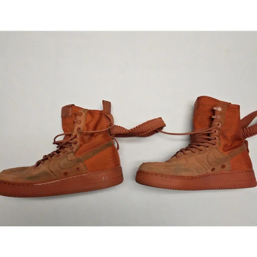 Nike SF Air Force 1 High Boots Mens 8.5 Peach Tactical Sneakers